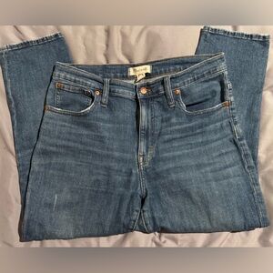 Madewell Straight Leg Denim Jeans in Classic Blue